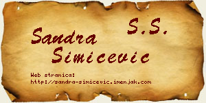 Sandra Simićević vizit kartica